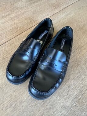 Sperry Kids Colton Black Leather Penny Loafers 6.5M